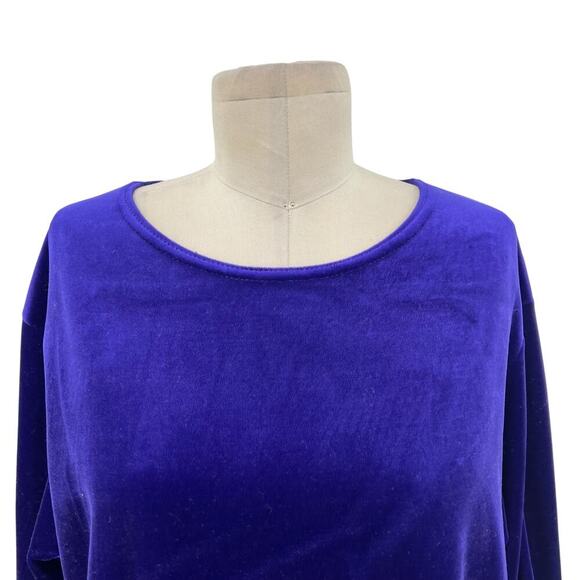 Diane Von Furstenburg The Color Authority Vintage Purple Velvet Top Size Medium - Picture 2 of 10